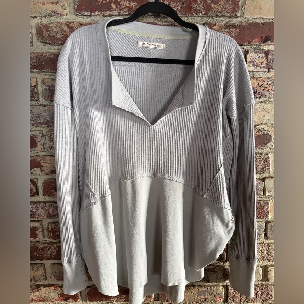 Free People We The Free Monterey Thermal Top XS(oversized) - Picture 2 of 5